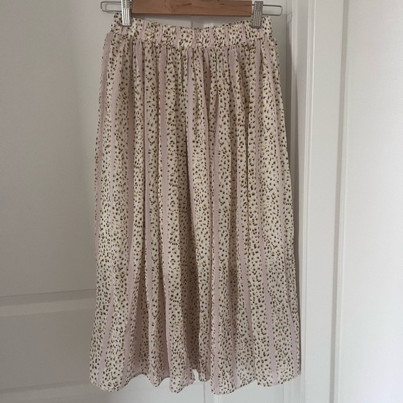 Elegant Cream Polka Dot Skirt Size Medium - Picture 3 of 9